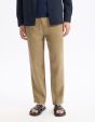 Pantalon straight 100% lin - taupe