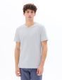 T-shirt regular col V 100% coton - bleu