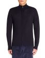 Cardigan zippé laine mélangée - marine