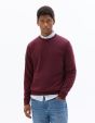 SW.02 Sweat regular col rond 100% coton - rouge foncé