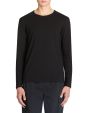 T-shirt col o uni en coton stretch - noir