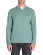 Pull col tunisien 100% coton - vert