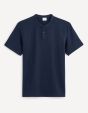 Polo col mao 100% coton - marine