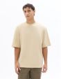 T-shirt oversize col rond - beige clair