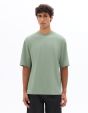 T-shirt oversize col rond - vert clair