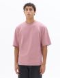T-shirt oversize col rond - rose