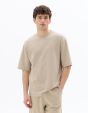 T.04 T-shirt oversize col rond - taupe clair
