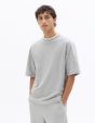 T-shirt oversize col rond - gris
