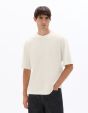T.04 T-shirt oversize col rond - écru