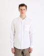 Chemise regular en gaze de coton - blanc