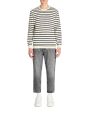 Pull col rond 100% coton - blanc