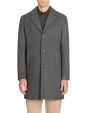 Manteau long non doublé - gris chiné
