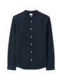 Chemise regular col mao 100% coton - bleu