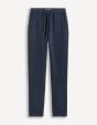 Pantalon gaze de coton - marine