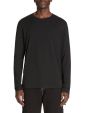 T-shirt straight 100% coton manches longues - noir
