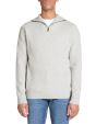 Pull col camionneur regular coton mélangé - gris chiné