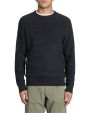 Pull col rond 100% coton - noir