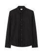 Chemise regular jersey piqué - noir