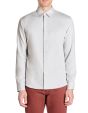 Chemise regular effet satiné 100% coton - gris