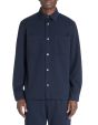 Chemise overshirt casual coton stretch - marine