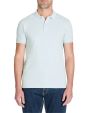 Polo slim coton stretch - bleu