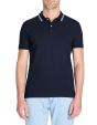 Polo slim coton stretch - marine
