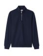 Sweat regular col zippé coton mélangé - marine