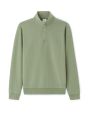 Sweat regular col zippé coton mélangé - vert