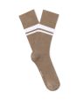 Chaussettes haute sport 100% coton beige