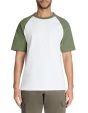 T-shirt boxy col rond 100% coton - vert