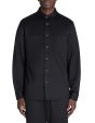 Chemise overshirt texturée 100% coton stretch - noir