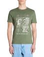 T-shirt straight col rond 100% coton - kaki