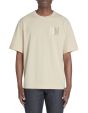 T-shirt oversize col rond 100% coton - beige