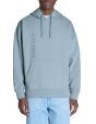 Sweat oversize col rond 100% coton - bleu