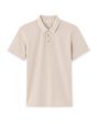 Polo regular coton mélangé - beige
