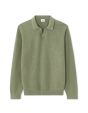 Pull col cubain 100% coton - vert