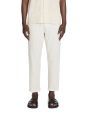 Pantalon straight coton mélangé - beige