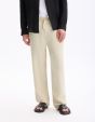 Pantalon loose 100% coton tencel - beige