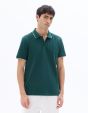 Polo piqué regular 100% coton - vert foncé