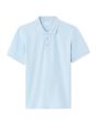 Polo piqué regular 100% coton - bleu clair