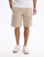 Bermuda cargo en coton stretch - beige