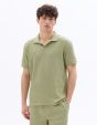 Polo regular en maille côtelé 100 % coton - vert