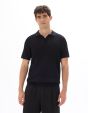 Polo regular en maille 100% coton - noir