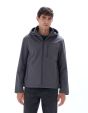Blouson softshell à capuche - gris