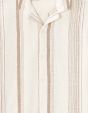 Chemisette regular imprimé à rayures - écru