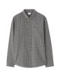 Chemise regular à carreaux en flanelle - gris