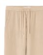 Pantalon relaxed 100% gaze de coton - beige