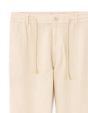 Pantalon relaxed 100% coton jacquard - écru