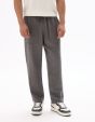 Pantalon uni 100% lin - gris foncé