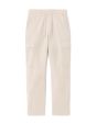 Pantalon cargo straight coton stretch - écru